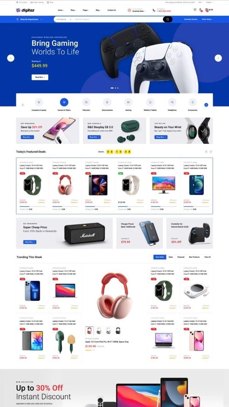 Corporate landing page UI design