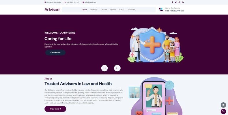 Advisors — Financial Consulting Website