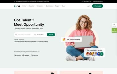 Creative digital marketing website homepage design