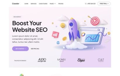 Startup landing page website design