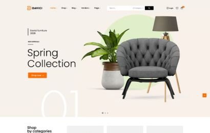Professional portfolio website UI layout